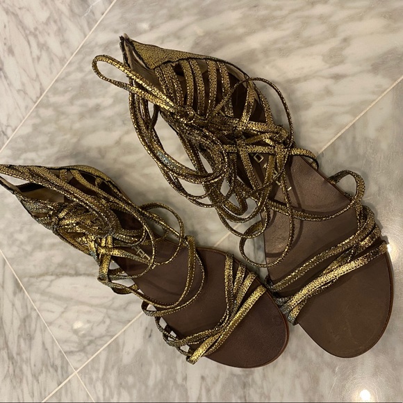 Gold Sandals - Picture 1 of 3